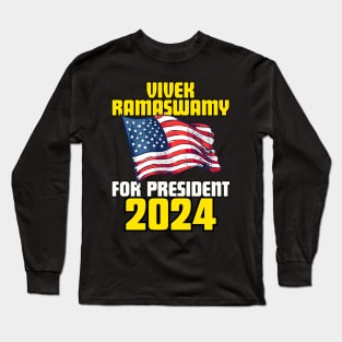 Vivek Ramaswamy Republican Candidate 2024 President Vote Long Sleeve T-Shirt